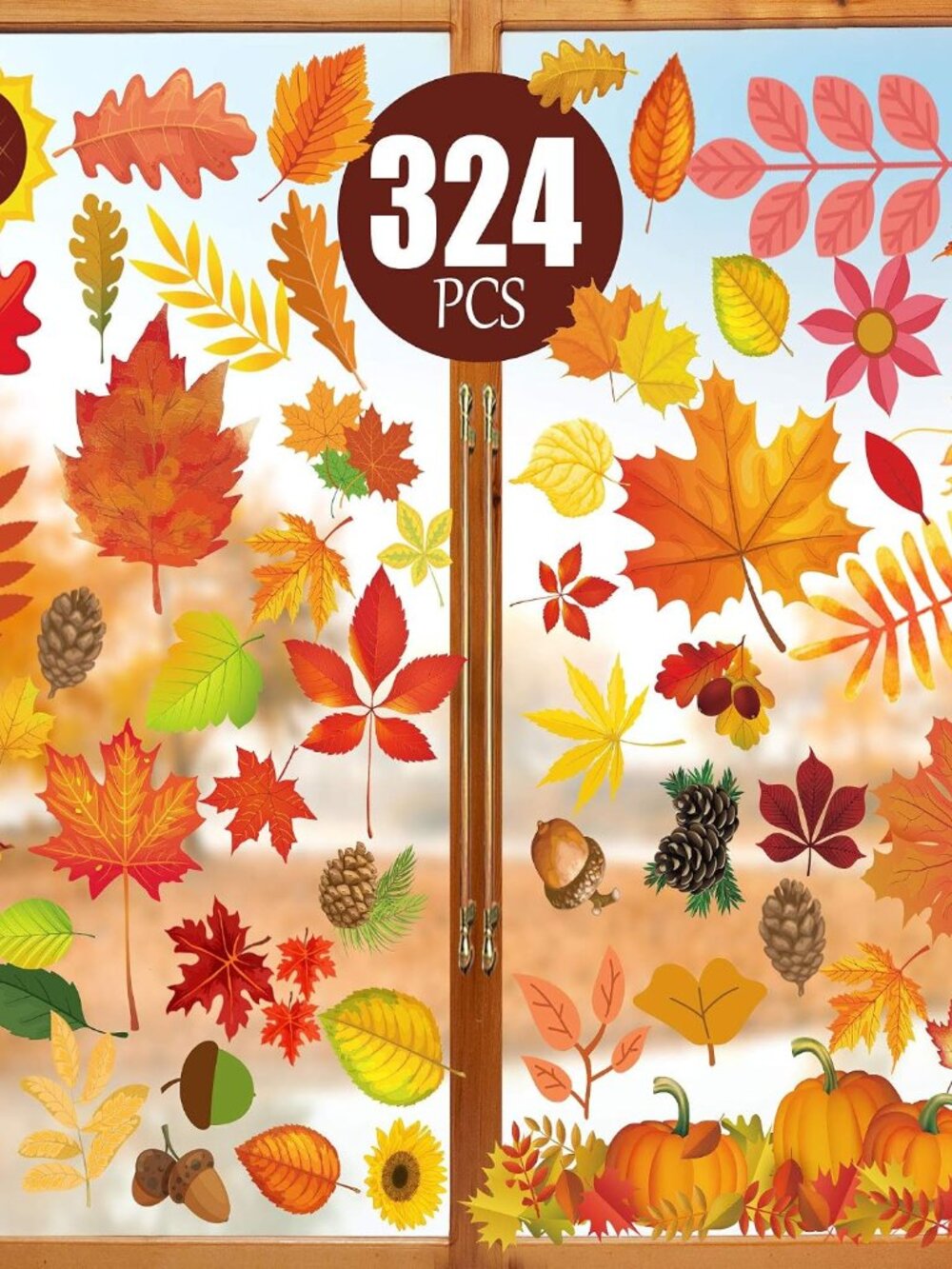 Fall Decorations 324 PCS Fall Window Clings Stickers Decorations